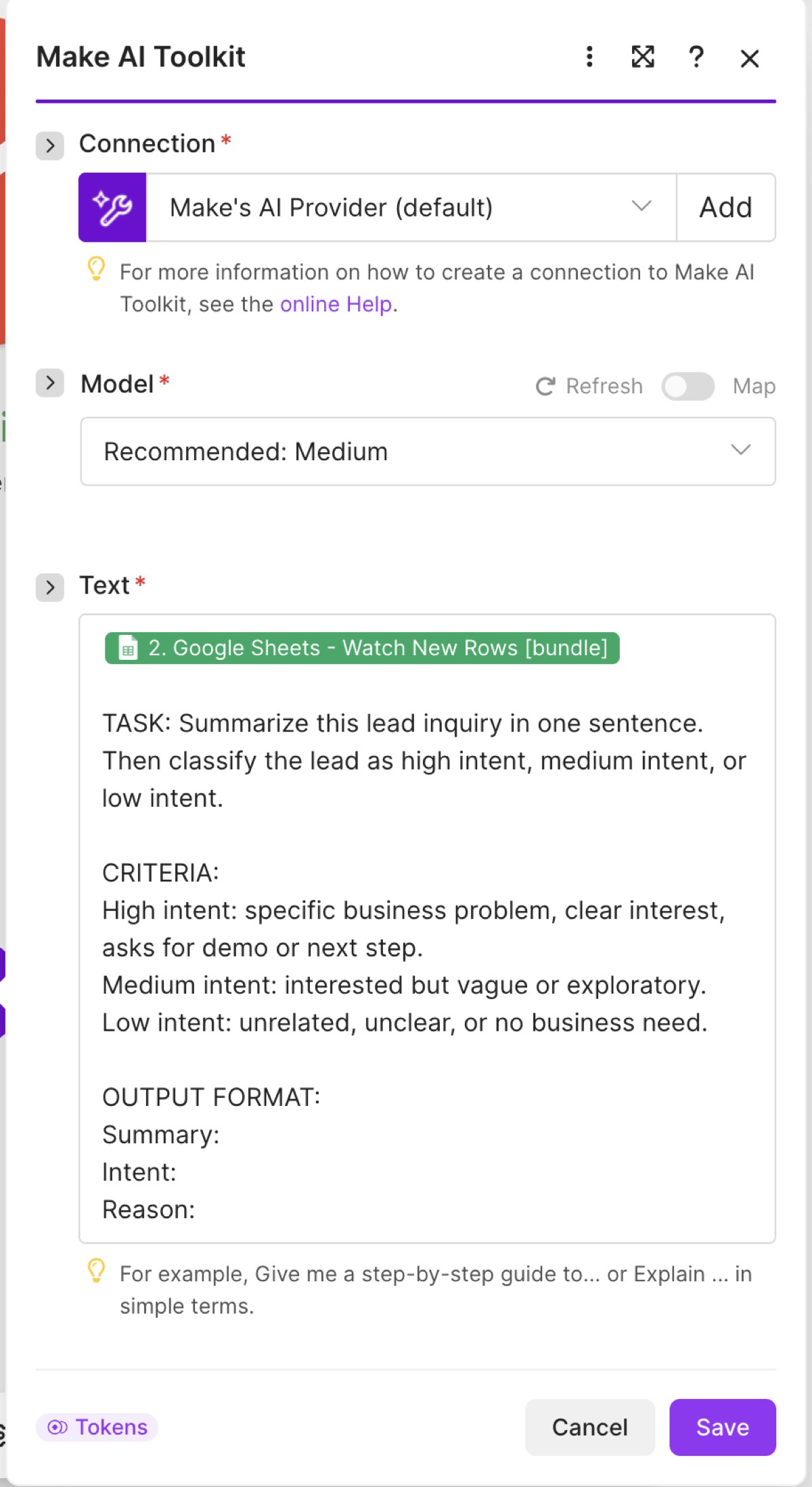 Make AI Toolkit Simple Text Prompt configuration