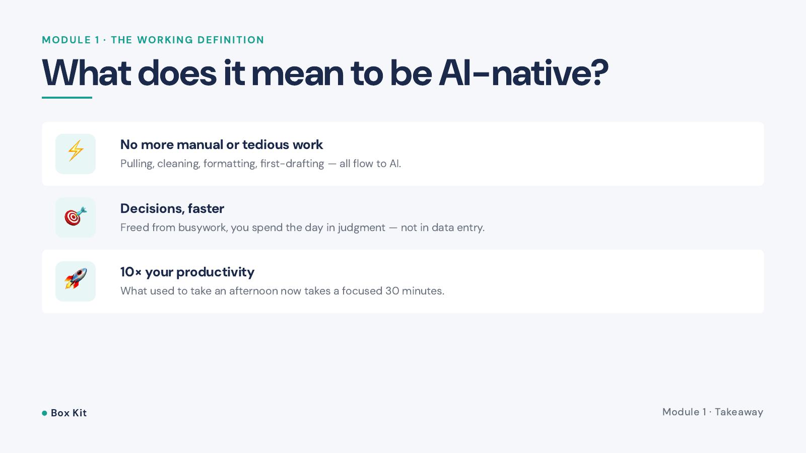 Building an AI Native Mindset — slide 11